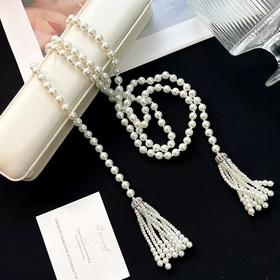 法式珍珠流苏项链（随货发）