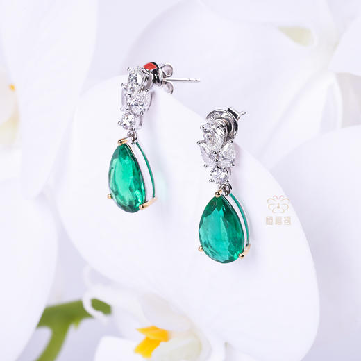 【翠梦】祖母绿耳坠-CB12409070 商品图3