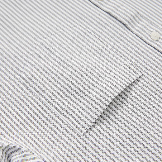 罗蒙男士长袖条纹衬衫时尚休闲舒适有型百搭日常简约长袖衬衣 商品图7