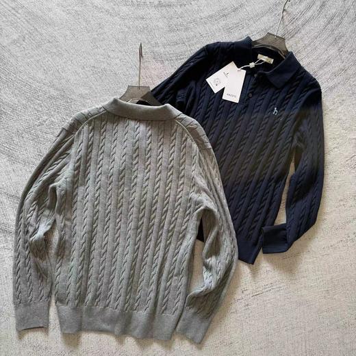 D122455秋冬新款男士纯色针织衫休闲上衣 商品图6