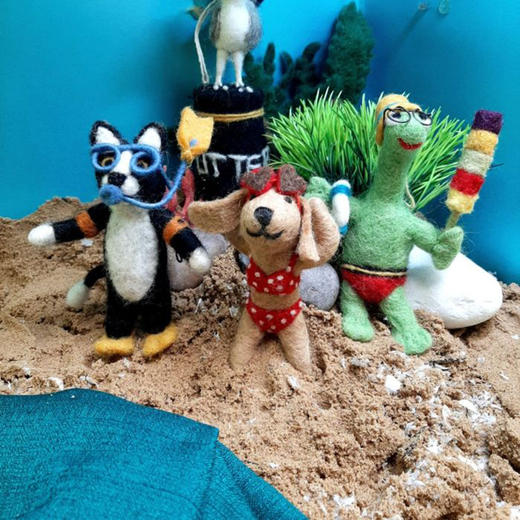 北京仓｜Felt So Good-Snorkelling Cat-浮潜猫咪 羊毛毡 挂件［英国设计师］ 商品图1