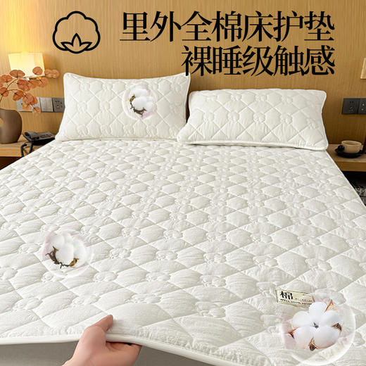 【品牌直发】加倍生活 A类抗菌里外全棉床护垫 0.9-2.0m纯棉新疆棉花填充床褥子 单人双人学生垫 商品图1