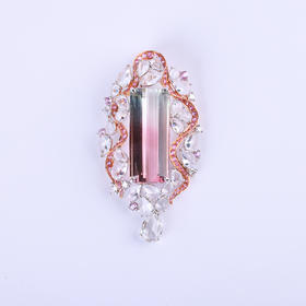 【霞彩】西瓜碧玺挂坠-CB12101065