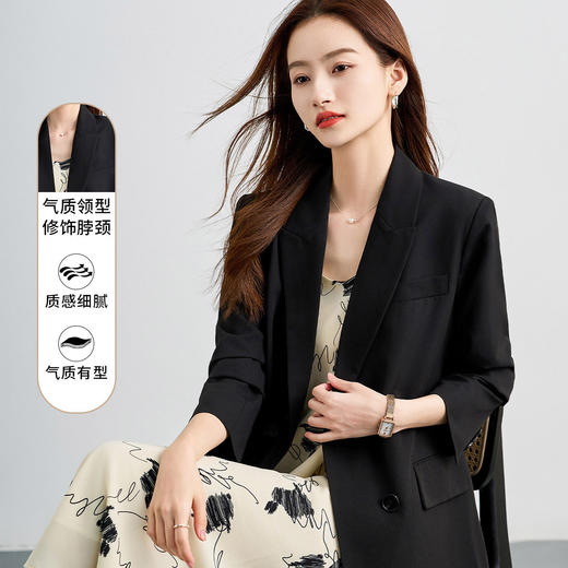 罗蒙女士西装外套时尚通勤休闲百搭气质干练职业气质有型西服外套 商品图7