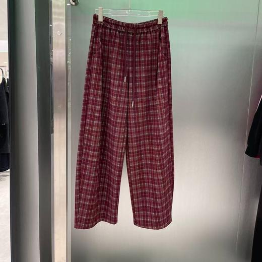 NC松紧抽绳百搭格子阔腿裤51015（红）冬季954011510321 商品图1