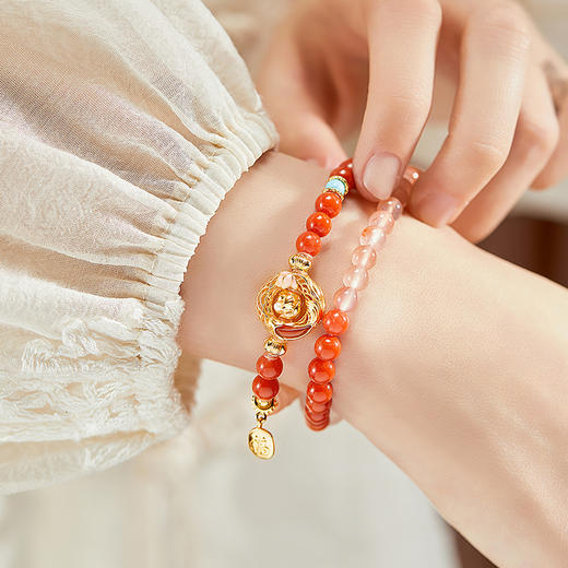 【故宫饰品】锦鲤南红手串玛瑙沉香手链文创新年本命年生日礼物女生 商品图6