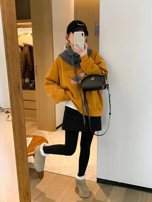 D122453冬季时尚直筒羊毛毛呢设计感口袋开叉显瘦气质半身裙 商品图9