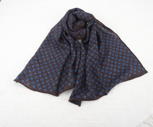 手工卷边羊绒羊毛围巾 商品图2