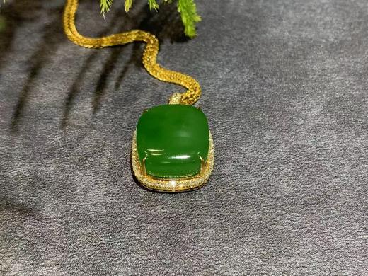 【御珠宫坊】金镶碧玉吊坠 商品图2