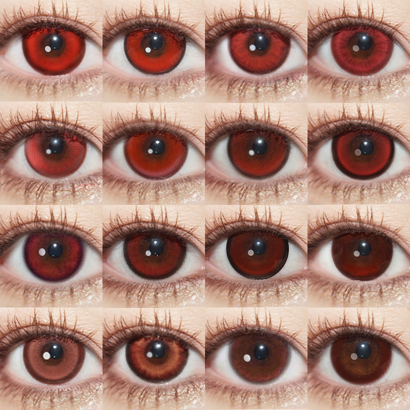 【合集】MyukiCon深红色 COS美瞳 永生之酒/爱意供给/烛光暗恋/复仇蝴蝶/赤红莲/恶魔吟唱/玫瑰墓园/血色蔷薇/女王的救赎/游仙红 恋与深空秦彻/第五人格/绫波丽/IVAN 万圣红棕暗红色系