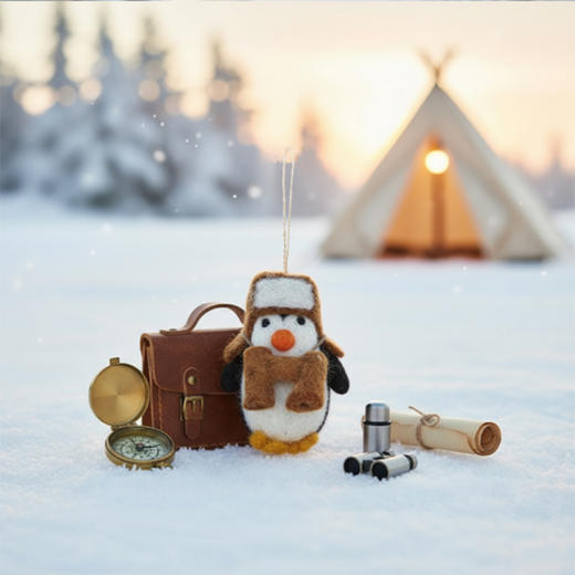 北京仓｜Felt So Good-Arctic Explorer Penguin-北极探险家 小企鹅 羊毛毡 挂件［英国设计师］ 商品图0