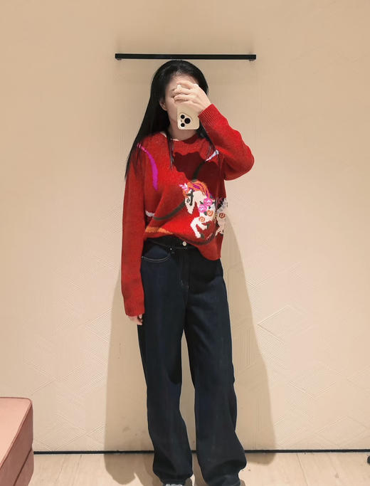 1224-1 极限特惠 ER新年系列 旋转木马提花 羊毛羊绒 圆领套头毛衣 商品图6