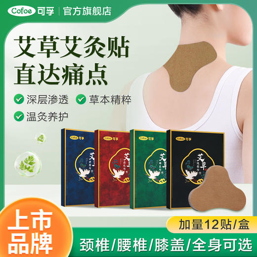 可孚艾灸贴颈椎膝盖热敷关节腰椎肩颈暖贴艾贴发热艾草正品旗舰店 商品图0