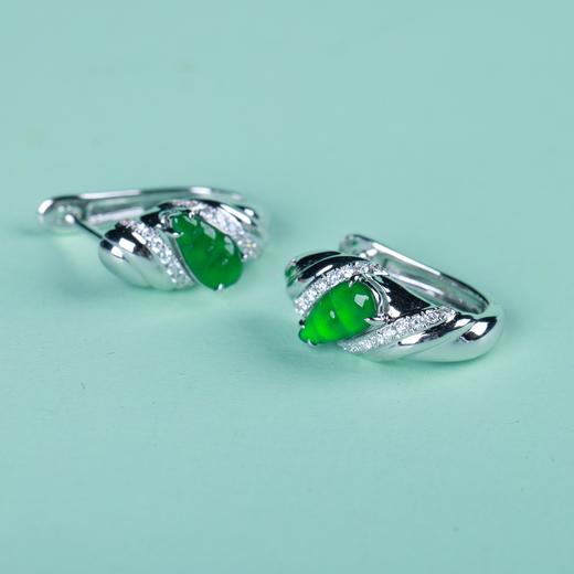 【三生有幸】翡翠三荚豆耳坠-EZ12404006M 商品图3