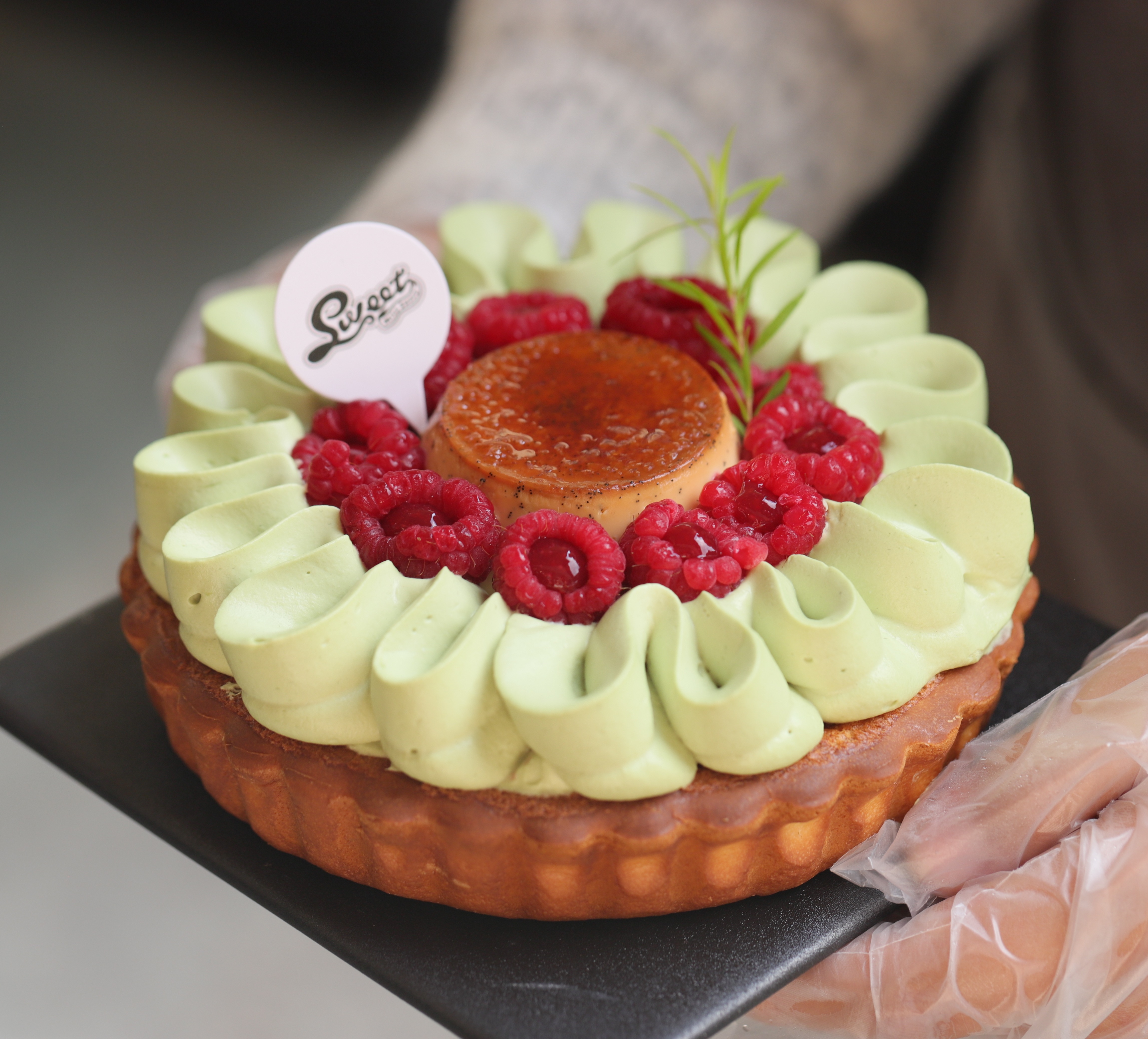 （新品）布丁覆盆子开心果奶油糯米派