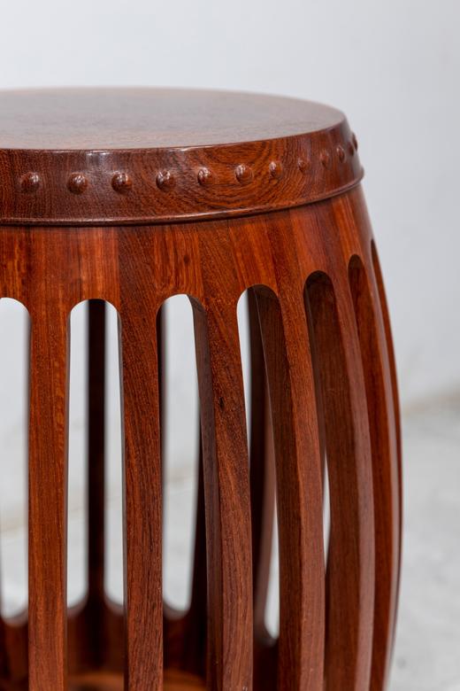 红桥红  家具严选  缅甸花梨（大果紫檀）【48 木面 直棂式鼓凳】 商品图4