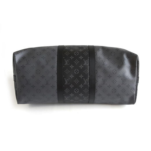 【98新闲置】LV路易威登KEEPALL BANDOULIERE 50旅行袋M45392黑武士限量色黑老花旅行袋keepall50单肩手提包男士 191225AK01 商品图5