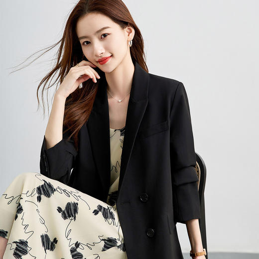 罗蒙女士西装外套时尚通勤休闲百搭气质干练职业气质有型西服外套 商品图6