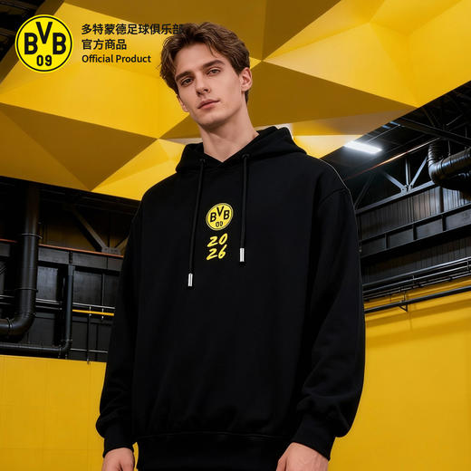 【官方正版】多特蒙德足球俱乐部｜骏马卫衣2026年黑色马年纪念款 商品图1