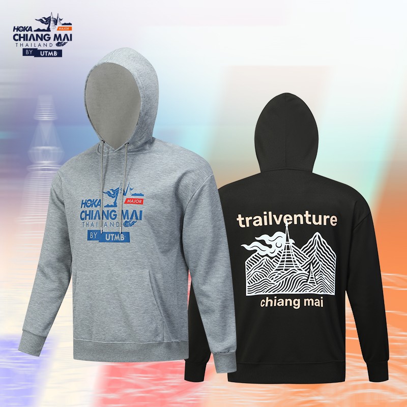 泰国清迈by UTMB®限定版连帽卫衣男女同款户外跑步运动越野跑保暖长袖（有赠品）