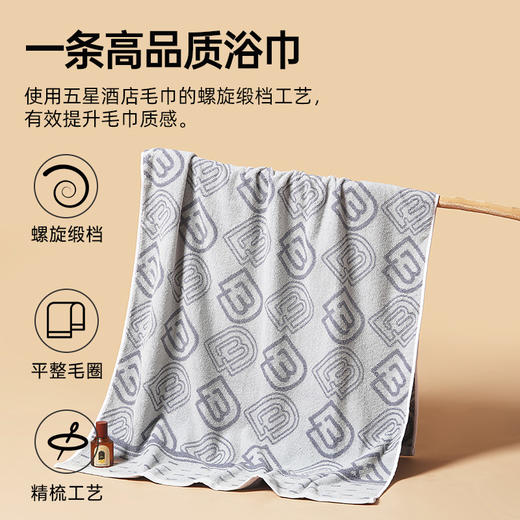 全棉超柔浴巾(字母印花) 商品图2