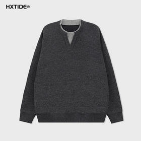 【断码清仓】HX 冬季假两件圆领毛衫S107544220101