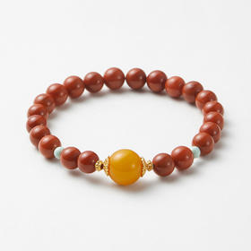 南红蜜蜡单圈手串