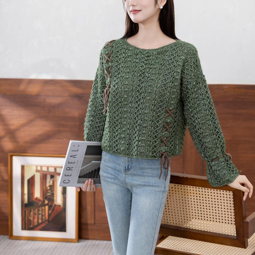 苏苏姐家初叙上衣手工diy钩针自制毛衣编织毛线团材料包 商品图1