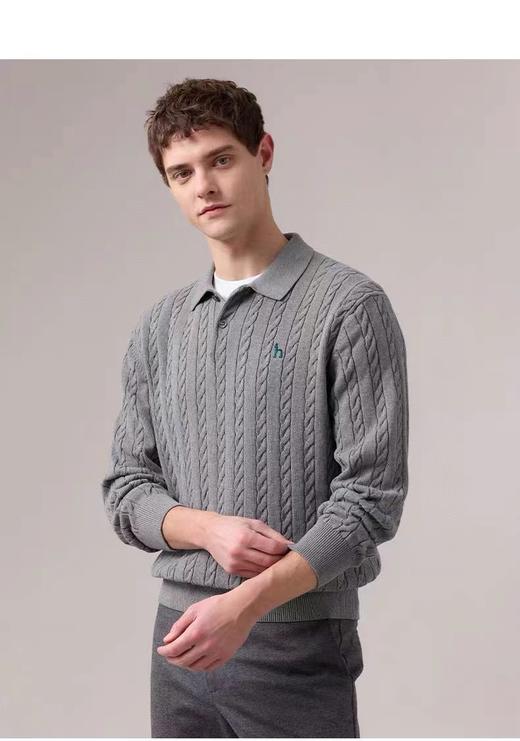 D122455秋冬新款男士纯色针织衫休闲上衣 商品图7