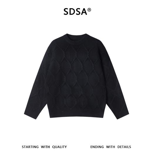 219SDSA男士秋冬新款痞帅男装慵懒风菱形珠子设计圆领毛衣百搭宽松 商品图1