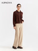 【商场同款】阿菁娜冬季新款简约感驼色长裤立体剪裁显腿直侧袋设计通勤松弛感氛A30D110109 商品缩略图1