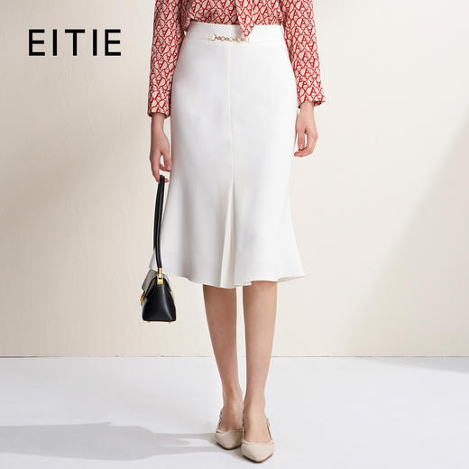EITIE爱特爱优雅通勤精致高腰包臀鱼尾裙摆设计2026春季新款半身裙A2606103 商品图0