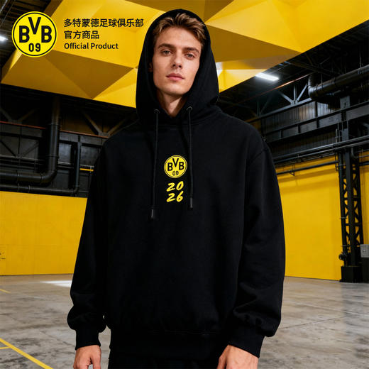 【官方正版】多特蒙德足球俱乐部｜骏马卫衣2026年黑色马年纪念款 商品图2