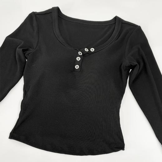 壁虎瑜伽【2512SY470】内搭修身V领一体杯胸T恤 （5天发货）（一体式胸垫） 商品图7