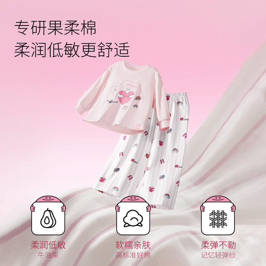 【宝宝服饰】嫚熙儿童家居服套装抱抱人果柔棉男女宝分体睡衣套装 商品图2