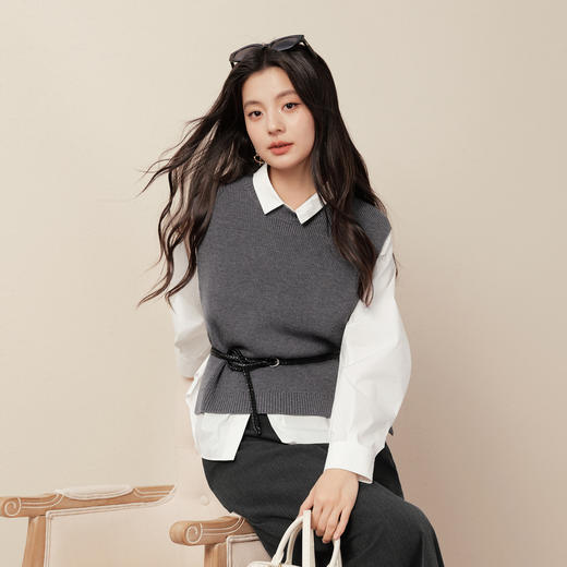 【商场同款】诗凡黎休闲宽松两件套针织25秋新款慵懒风3G9131631 商品图4