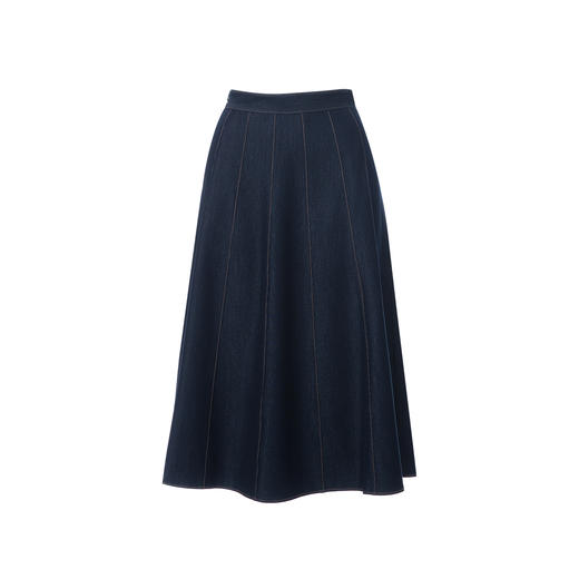 EITIE爱特爱高腰a字显瘦百搭仿牛仔面料2026春季新款半身裙A2606111 商品图5