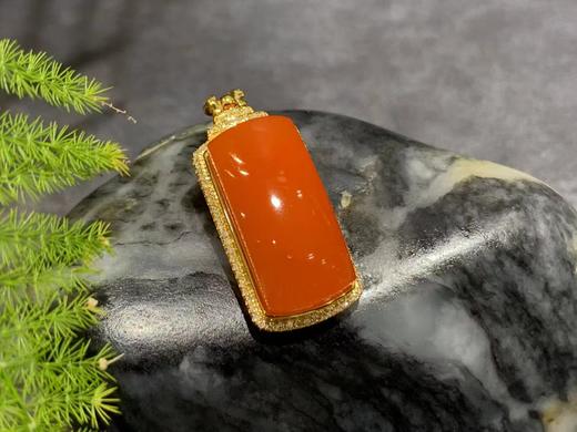 【御珠宫坊】金镶南红吊坠 商品图8