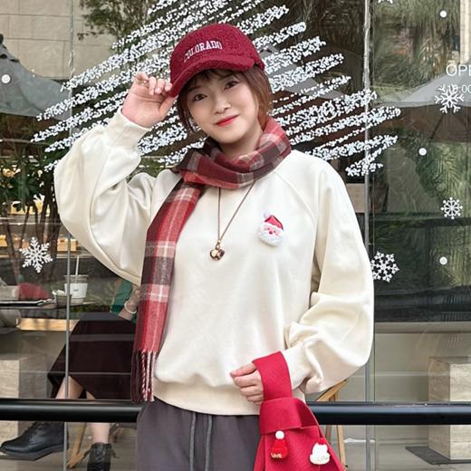 壁虎瑜伽【2512PJ459】羊绒手感新年格子围巾 （5天发货） 商品图4