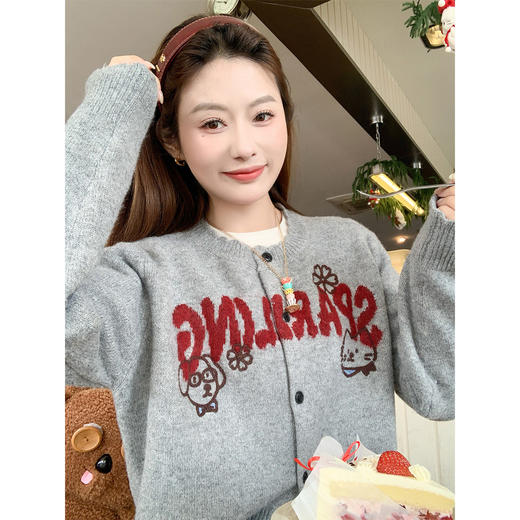 <曾小咸推荐>2.27现货秒杀 ！微信超特价！韩系圆领毛针织开衫 日常219.99 立减130 秒杀89.99！韩系复古格子半身裙（短款）秒杀69.99！！ 商品图3