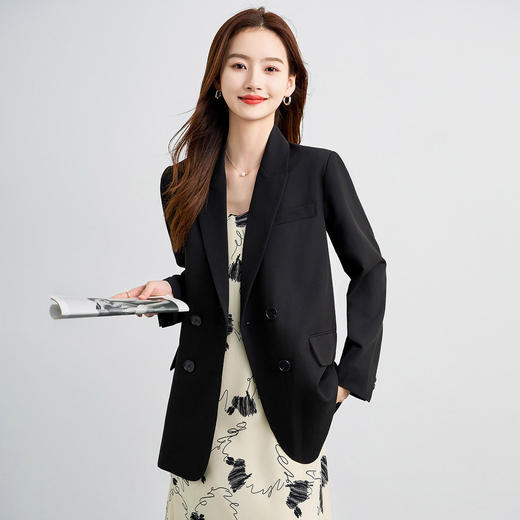 罗蒙女士西装外套时尚通勤休闲百搭气质干练职业气质有型西服外套 商品图2