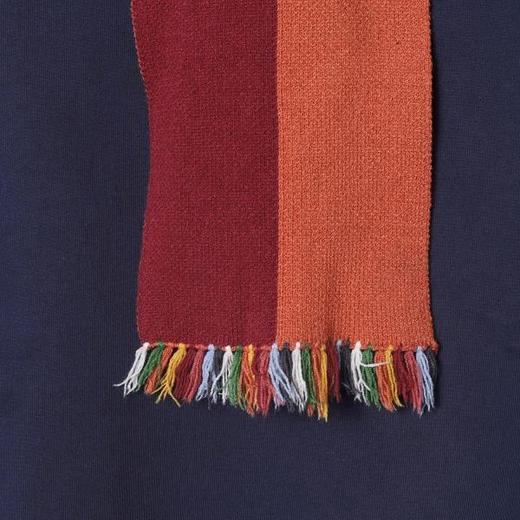 WY1546SDSA男士秋冬新款痞帅男装潮牌可拆卸围巾设计圆领卫衣休闲百搭 商品图3