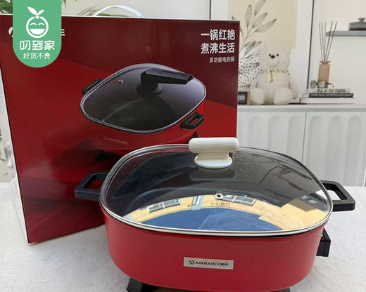 【预售-12月29日配送】艾美特多功能鸳鸯电热锅（红色）/1个（5L） 商品图1