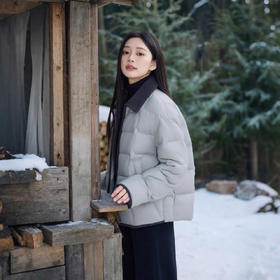 坦b尔在售90白鹅绒❗️复古巴恩风撞色翻领羽绒服