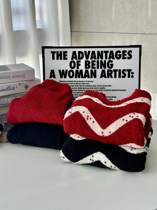 【秒杀】出口韩国童装❗️母婴专属品质❗【亲子款条纹半边绒保暖套装】毛绒绒的面料，手感软糯，性价比超高的款 商品图2