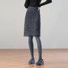 「自」全新升级【铂金会员146/天猫199/差价53】(14025)洛诗琳气质波点毛呢半身裙2025冬季高腰显瘦花边拼接包臀裙 商品缩略图0