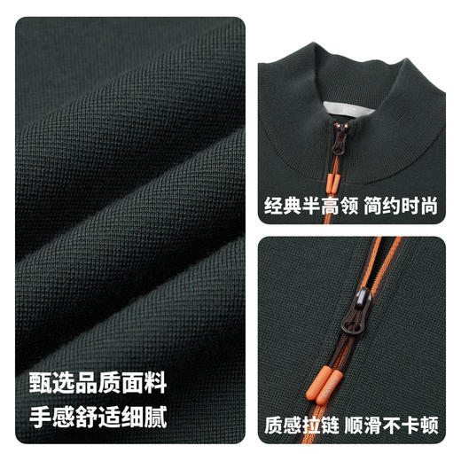 【门店同款】圣得西2025年冬季男士半拉链羊毛衫时尚都市针织衫 商品图4