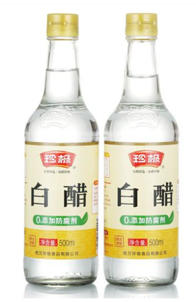 【YC】珍极白醋500ml瓶装烹饪泡菜凉拌炒菜醋洗脸0％添加防腐剂