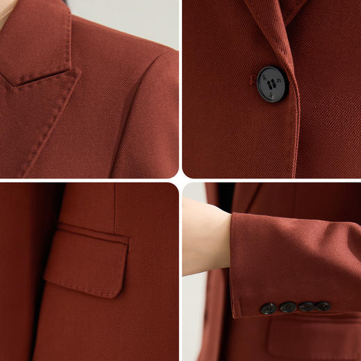 【上衣+裤子】罗蒙女士西服套装挺括有型职业通勤优雅大方两件套女 商品图8