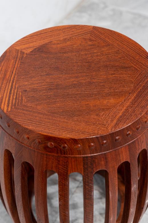 红桥红  家具严选  缅甸花梨（大果紫檀）【48 木面 直棂式鼓凳】 商品图5